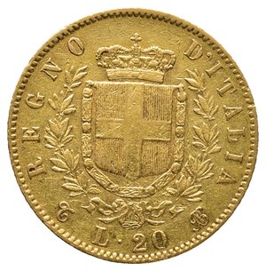obverse: VITTORIO EMANUELE II  - 20 Lire Oro 1862 Zecca Torino 