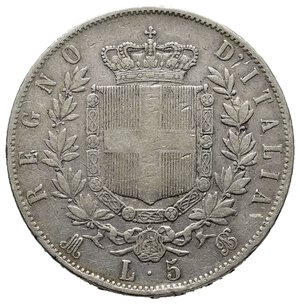 REGNO D ITALIA - Vittorio Emanuele II , 5 Lire argento 1869 Milano 