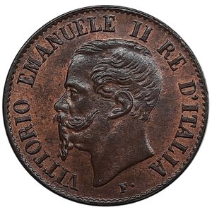 reverse: VITTORIO EMANUELE II - 1 Centesimo 1867 zecca Milano FDC 