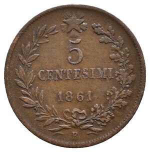 obverse: VITTORIO EMANUELE II - 5 Centesimi 1861 Zecca Bologna RARO 