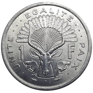 obverse: DJIBOUTI 1 Francs 1977 