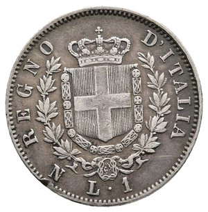 obverse: VITTORIO EMANUELE II   1 Lira argento 1862 N (Napoli)  RARA