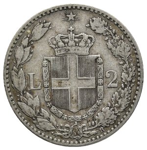 reverse: UMBERTO I  2 Lire argento 1884