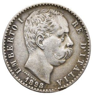 obverse: UMBERTO I  2 Lire argento 1898 RARA