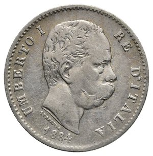 obverse: UMBERTO I  1 Lira argento 1884  RARA