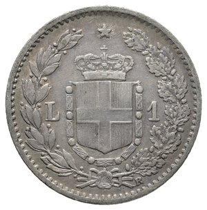 reverse: UMBERTO I  1 Lira argento 1884  RARA