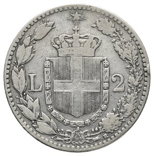 reverse: UMBERTO I  2 Lire argento 1899 RARA