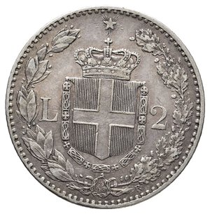 reverse: UMBERTO I  2 Lire argento 1886