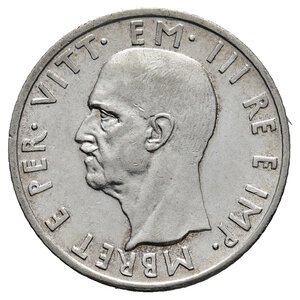 reverse: COLONIA ALBANIA - Vittorio Emanuele III   5 Lek argento 1939 