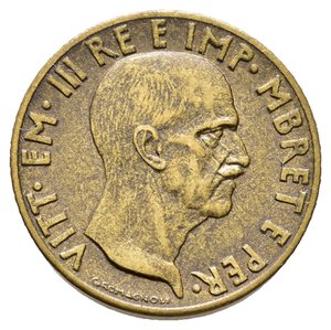reverse: COLONIA ALBANIA Vittorio Emanuele III 0,05 Lek 1940 SPL 