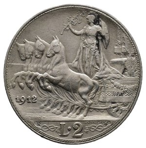 obverse: VITTORIO EMANUELE III - 2 Lire Quadriga argento 1912