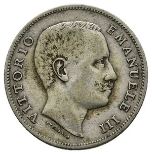 reverse: VITTORIO EMANUELE III  - 1 Lira Aquila argento 1905 RARA  