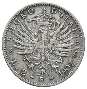 obverse: VITTORIO EMANUELE III  2 Lire Aquila argento 1907