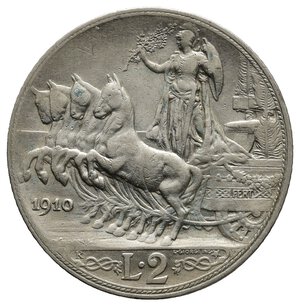 obverse: VITTORIO EMANUELE III - 2 Lire Quadriga argento 1910 