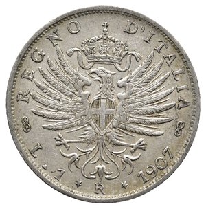 obverse: VITTORIO EMANUELE III 1 Lira Aquila argento 1907