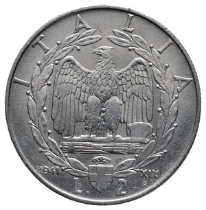 obverse: VITTORIO EMANUELE III 2 Lire impero 1941