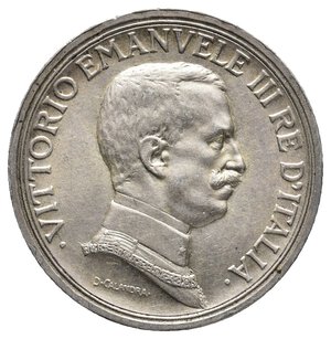 reverse: VITTORIO EMANUELE III 2 Lire Quadriga argento 1915 