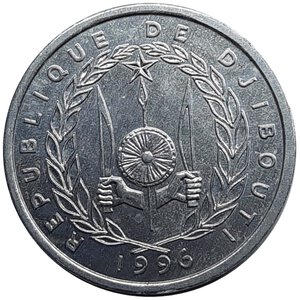 reverse: DJIBOUTI 1 Francs 1996