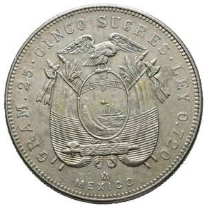 reverse: ECUADOR - 1 Sucre argento 1943