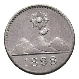reverse: GUATEMALA 1/4 Real argento 1898