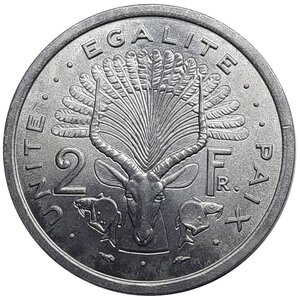 obverse: DJIBOUTI 2 Francs 1977 