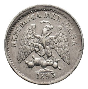 reverse: MESSICO - Zacatecas 5 centavos 1893  