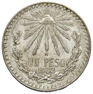 obverse: MESSICO  -1 Peso argento 1932
