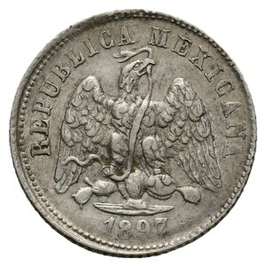 reverse: MESSICO 10 Centavos argento 1897 lotto yur