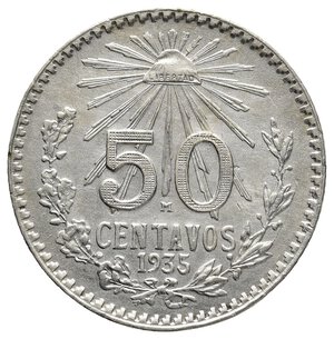 obverse: MESSICO 50 Centavos argento 1935
