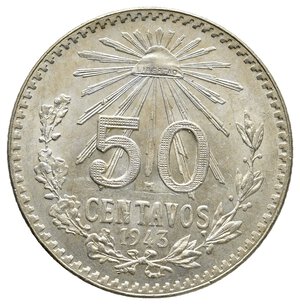 obverse: MESSICO 50 Centavos argento 1943 lotto yur