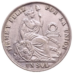 reverse: PERU - 1 Sol argento 1892