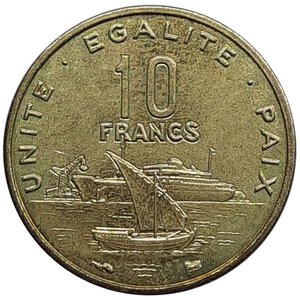 obverse: DJIBOUTI 10 Francs 1999  
