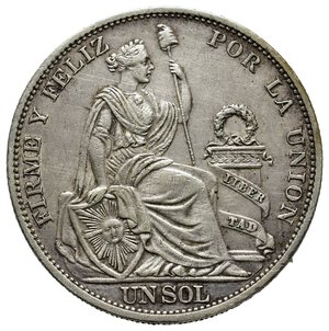 reverse: PERU - 1 Sol argento 1916