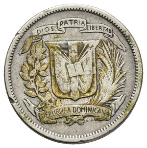 reverse: REPUBBLICA DOMINICANA - 25 Centavos argento 1942