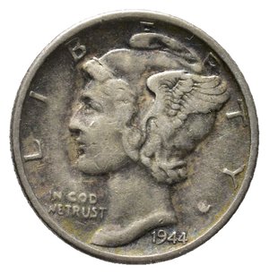 obverse: U.S.A.   Dime Mercury argento 1944 S