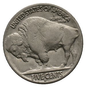 reverse: U.S.A.  5 cents Bisonte 1936 S