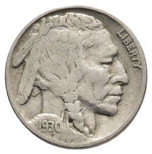 reverse: U.S.A.  5 cents Bisonte 1930