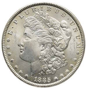 reverse: U.S.A.  Dollar Morgan argento 1885 QFDC A