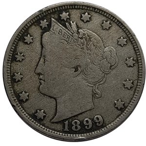 reverse: U.S.A. 5 Cents 1899 