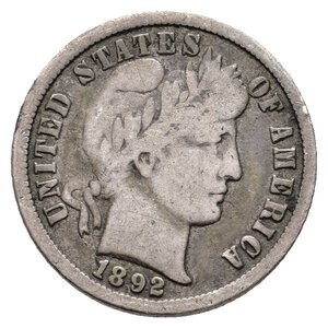 reverse: U.S.A. Dime Barber argento 1892 