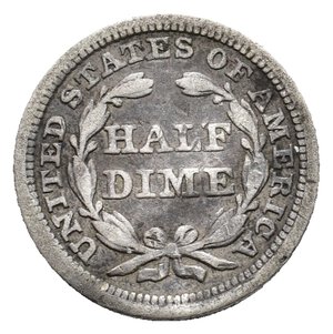 obverse: U.S.A. Half dime argento 1857 Piegata