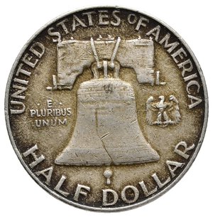 reverse: U.S.A. Half Dollar Franklyn argento 1959