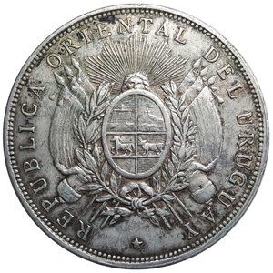 reverse: URUGUAY - 1 Peso argento 1893 