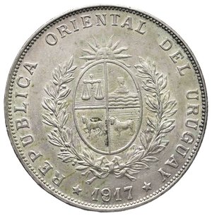 obverse: URUGUAY - 1 Peso argento 1917 