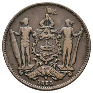 reverse: BORNEO BRITANNICO  1 cent 1885 