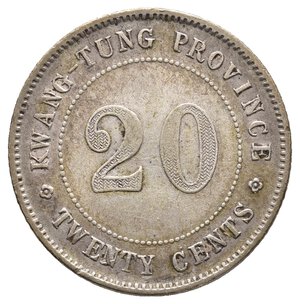 obverse: CINA  - KWANG TUNG   20 Cents argento 1919