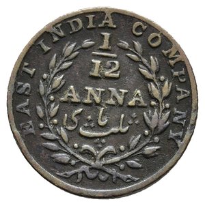 obverse: EAST INDIA COMPANY  George IV  1/12 Anna argento 1835 