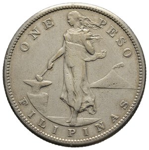 obverse: FILIPPINE - 1 Peso argento 1907 