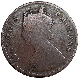 reverse: INDIA - Victoria queen - Quarter anna 1896 