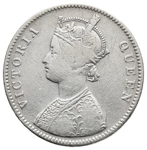 reverse: INDIA Victoria queen Rupee argento 1862 